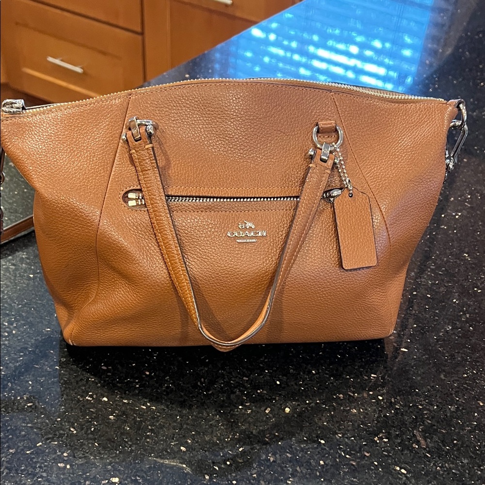 Coach Tan Leather Shoulder Bag